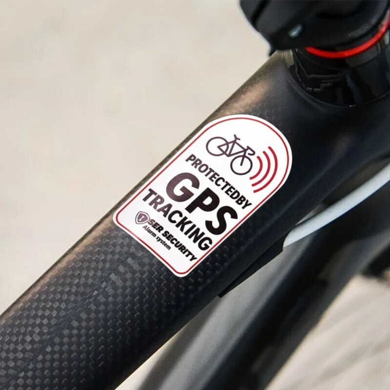 1/2set Fiets GPS Sticker Scooter Motorfiets Anti-Diefstal Waarschuwing Sticker Tracking Reflecterende Waterdichte Paster Fietsaccessoires