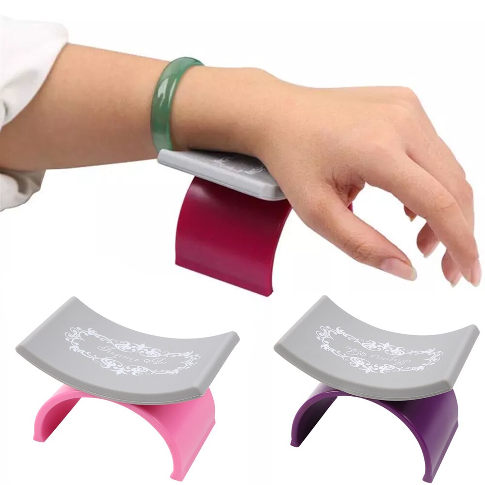 Repose-main en silicone pour poignet, avec coussin en forme de u pour espace de manucure en plein air,