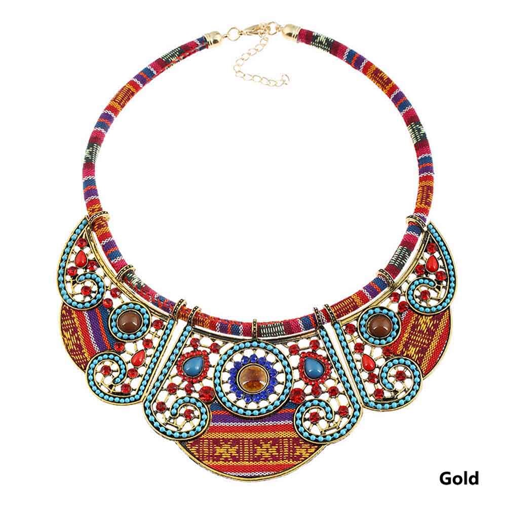 Collier et pendentifs bohème, bleu Marine, collier ras du cou, grand nom, Hippie moderne, ethnique, Boho Mujer