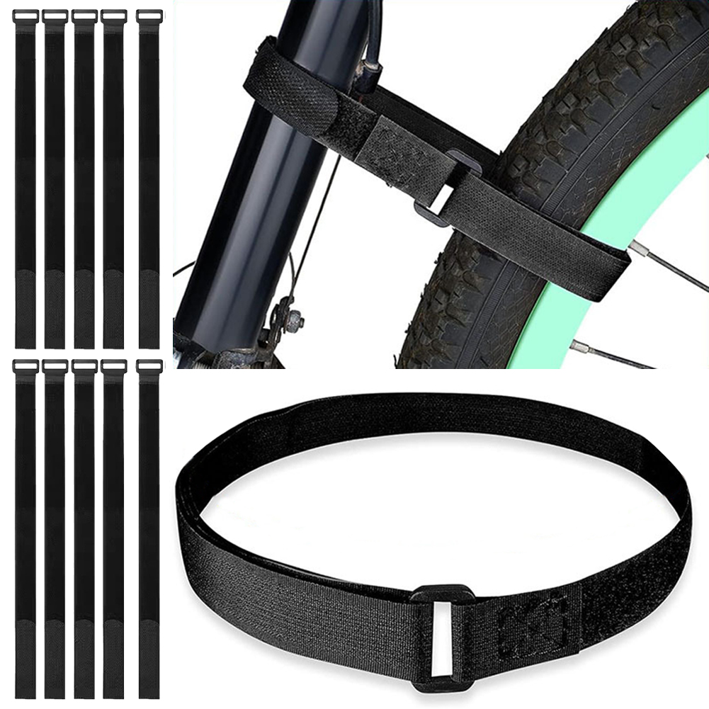10 Pieces Bicycle Wheel Stabilizer Straps Reusable Bike Straps Bike Rack Tie Down Straps Bike Accessories for Transporting Bikes