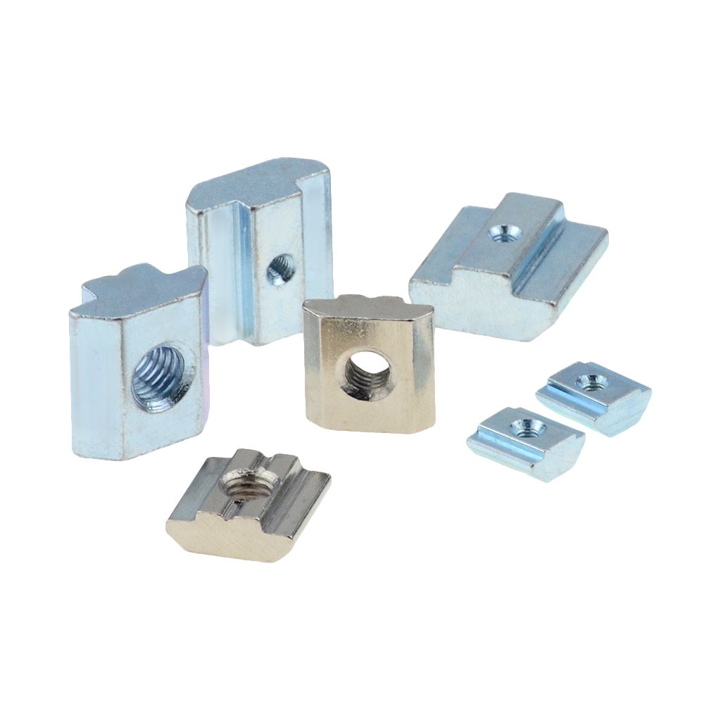 T Sliding Moer Blok Vierkante Moeren Zink Gecoate Plaat Aluminium Voor EU Standaard Aluminium Profiel Sleuf voor Kossel DIY CNC