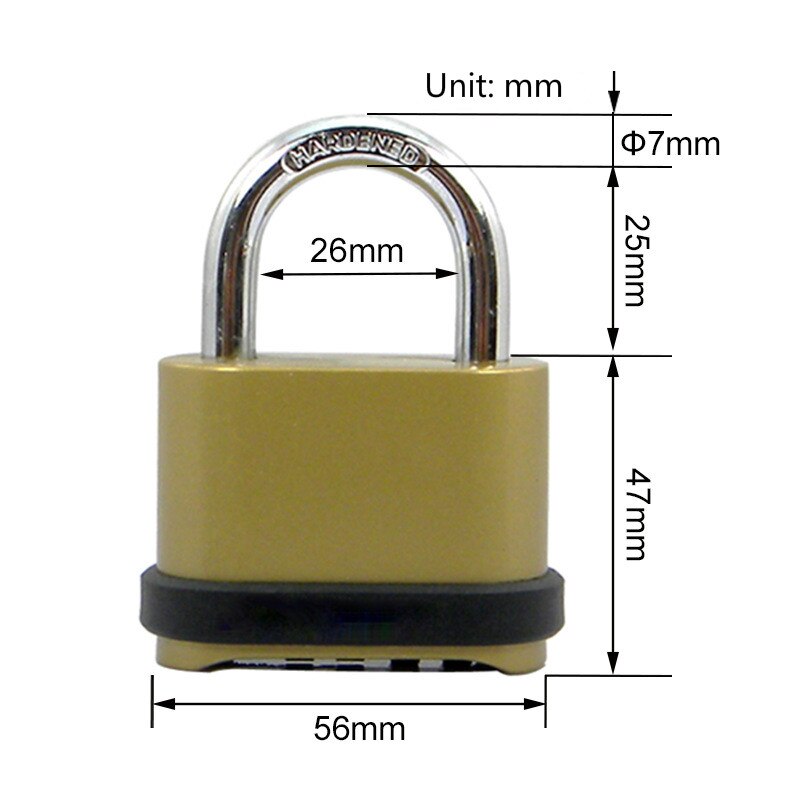 Zinc Alloy Weatherproof Security Four-digit Number Code Password Combination Lock Gate warehouse Padlock Hardware Accessories