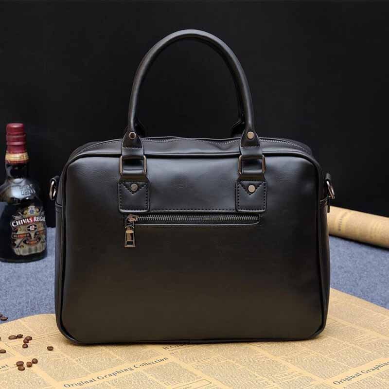 Men's business PU leather handbag briefcase mean handbag sacoche homme messenger bags laptop tote bag