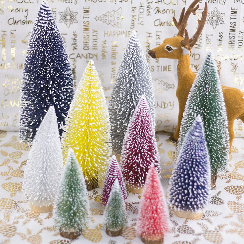 20-30CM White Pine Needle Tree Cedar Christmas Tree Ornaments Christmas Decorations Artificial Tree Decor Desktop Christmas