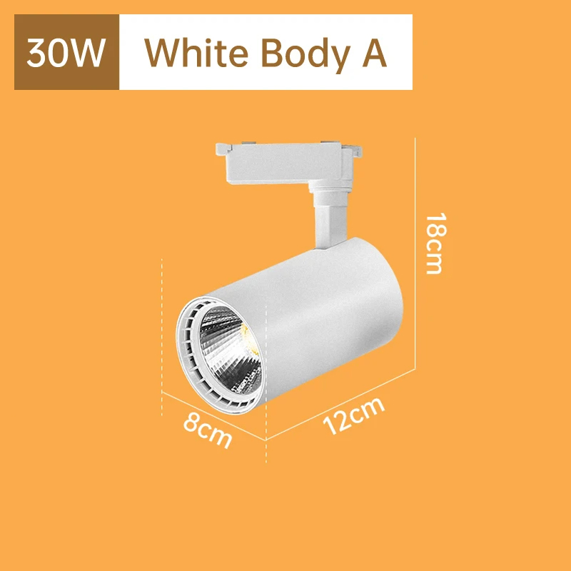 Luz de pista led 12w 20 30 40 cob luzes de pista trilho lâmpada de alumínio trilho luminária ponto luz para casa: green / Preto