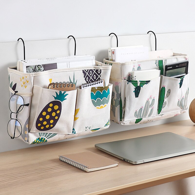 1pcs Hanging Bag Storage Organizer Bedside Multi-Pocket Holder For Dormitory Bunk Bed Hospital Bed Rails