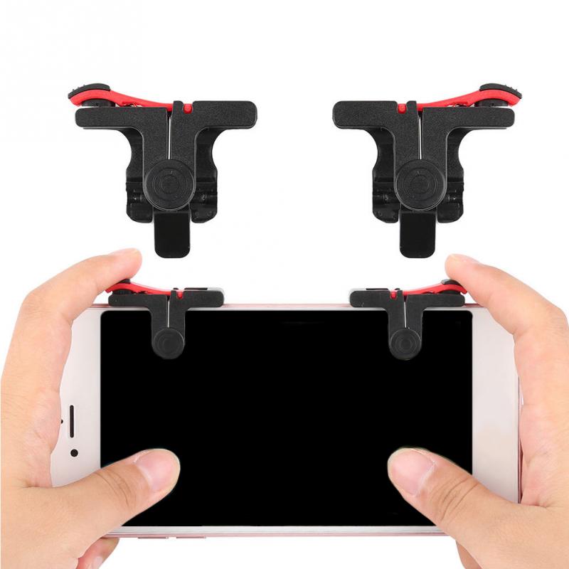 1 Paar Mobiele Telefoon Gamepad Extra Trigger Controller Game Accessoires Schieten Bediening Flexibele Druk Nauwkeurig Schieten