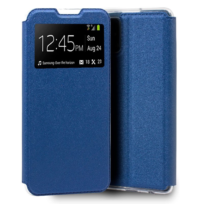 Samsung A415 Galaxy Een 41 Smooth Flip Cover Case Blauw