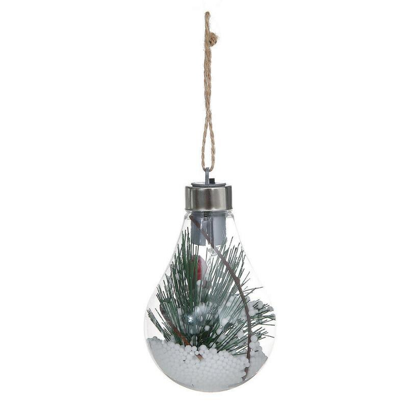 Botella de agua con balón de bulbo del árbol de Navidad, decoración de Navidad, botella de agua con balón lleno de licor, bombillas de zumo de Adornos de árbol de Navidad