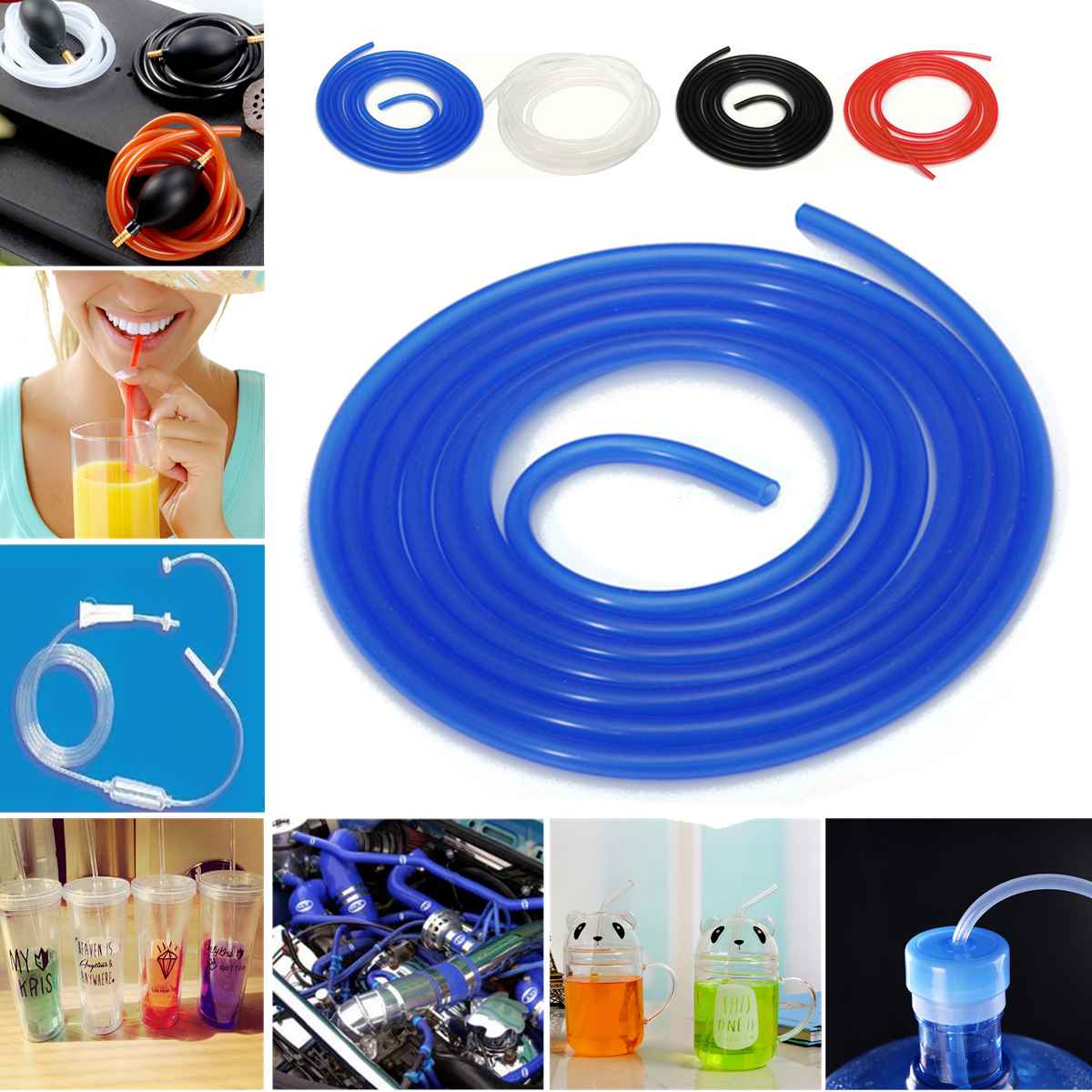 3-10mm Car Full Silicone Fuel/Air Vacuum Auto Hose/Line/Pipe/Tube 3 Meter Turbo Dump Radiator Rubber