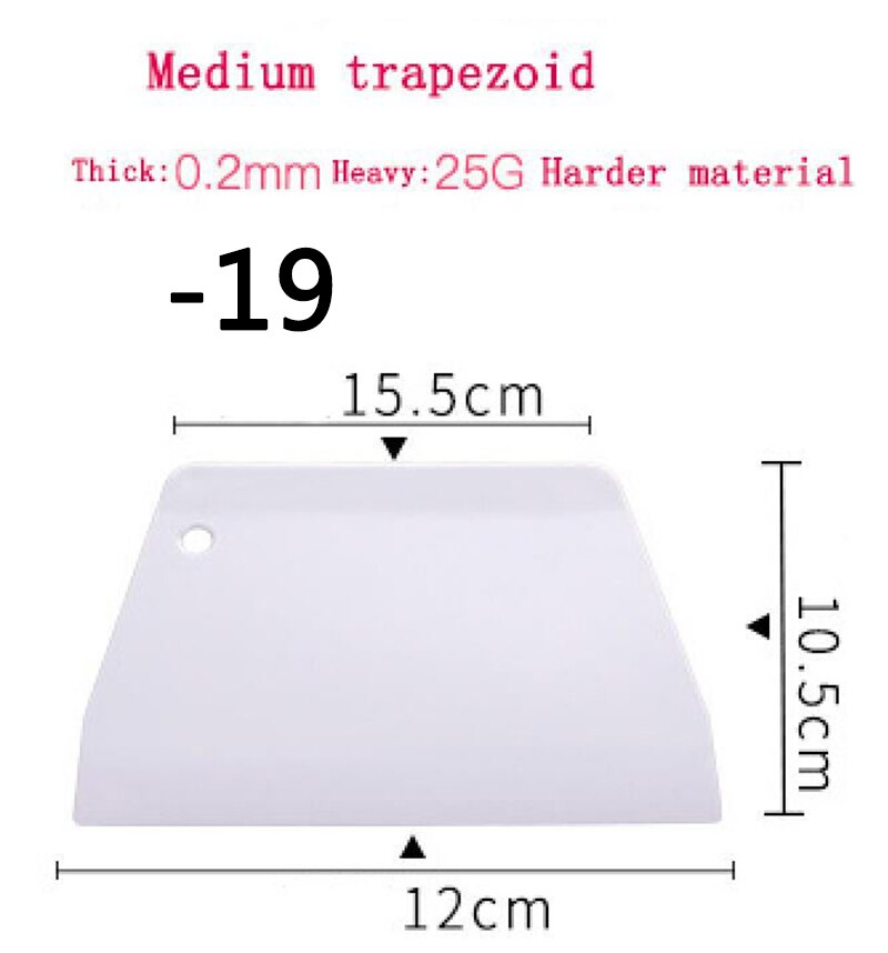 FEIGO Küche Backen Gebäck Schaber Unregelmäßigen Gezackten DIY Kuchen Butter Schaber Runde Platz Transparente Schaber Backen Werkzeug F551: F551-19