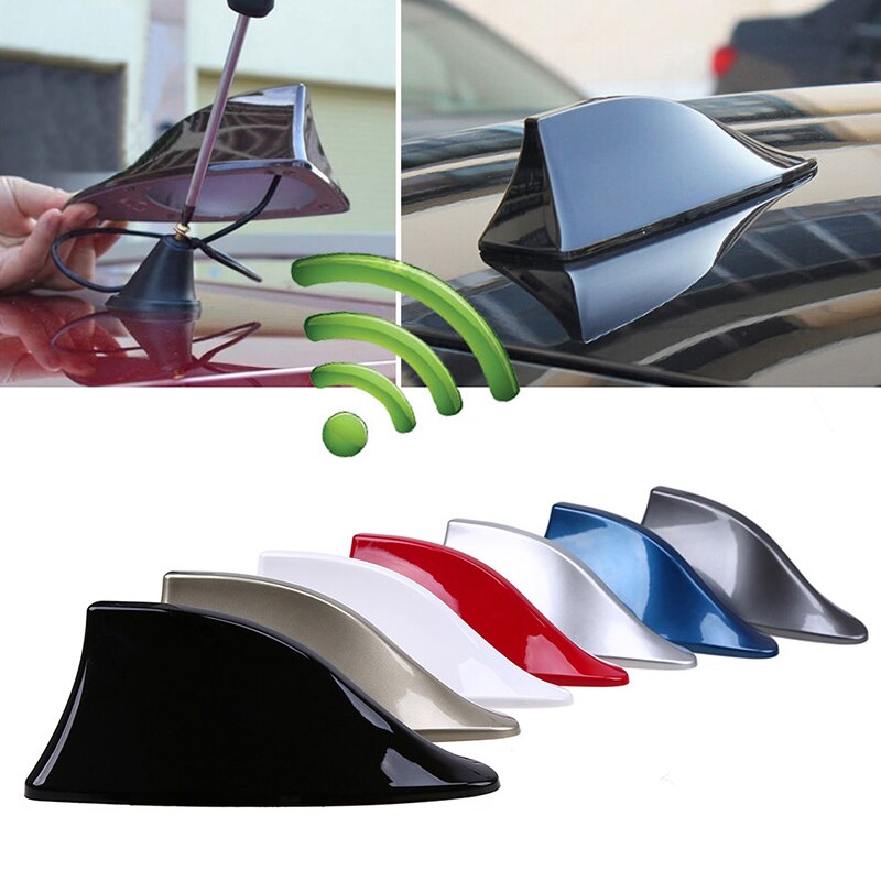 Car Style Shark Fin Antenna Auto Radio Signal Aerials Roof Antennas