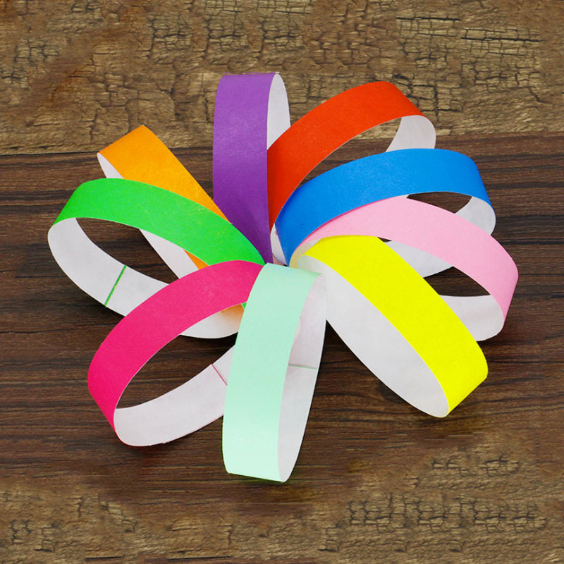 100 Count TYVEK Wristbands 3/4" PAPER WRISTBANDS For EVENTS wedding favors