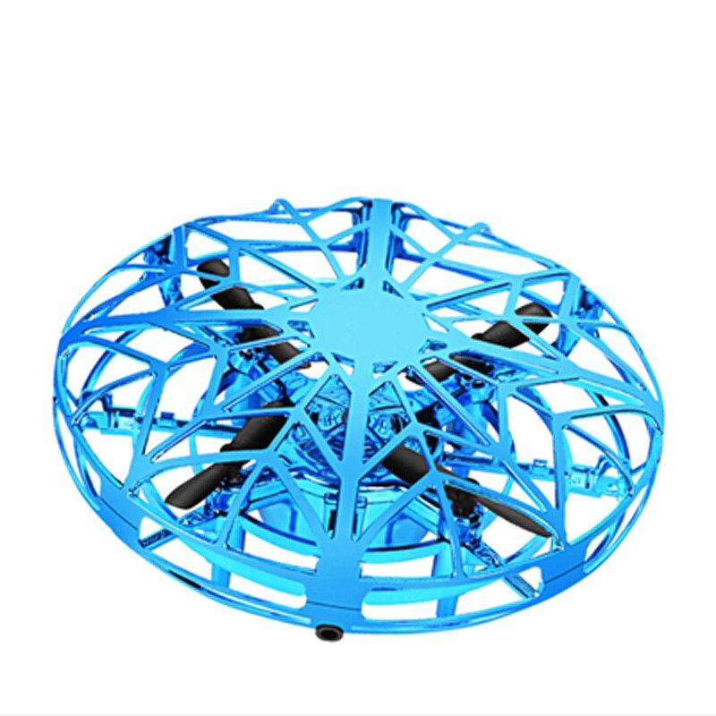 Mini Induction Hand Drone Electric Flying UFO for Boys Xmas High-tech Aircraft Flying Drone Toys for Kids Novelty Toy: Blue