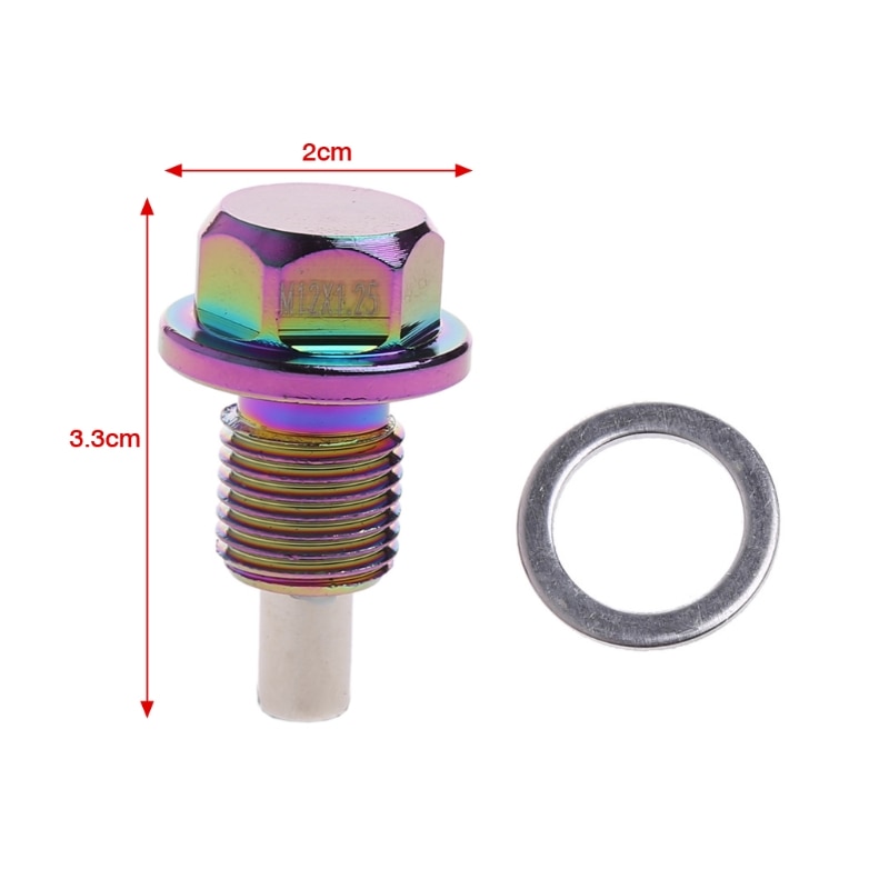 M12 m14 m16 m20 x 1.5/1.25 aluminium magnetisk olie aftapningsprop bolt sump møtrik