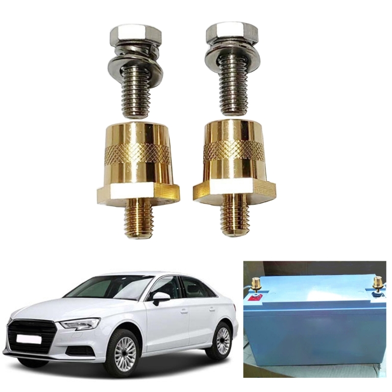 Adaptador polos bateria conexão bateria carro parafusos bronze fiação fácil durável
