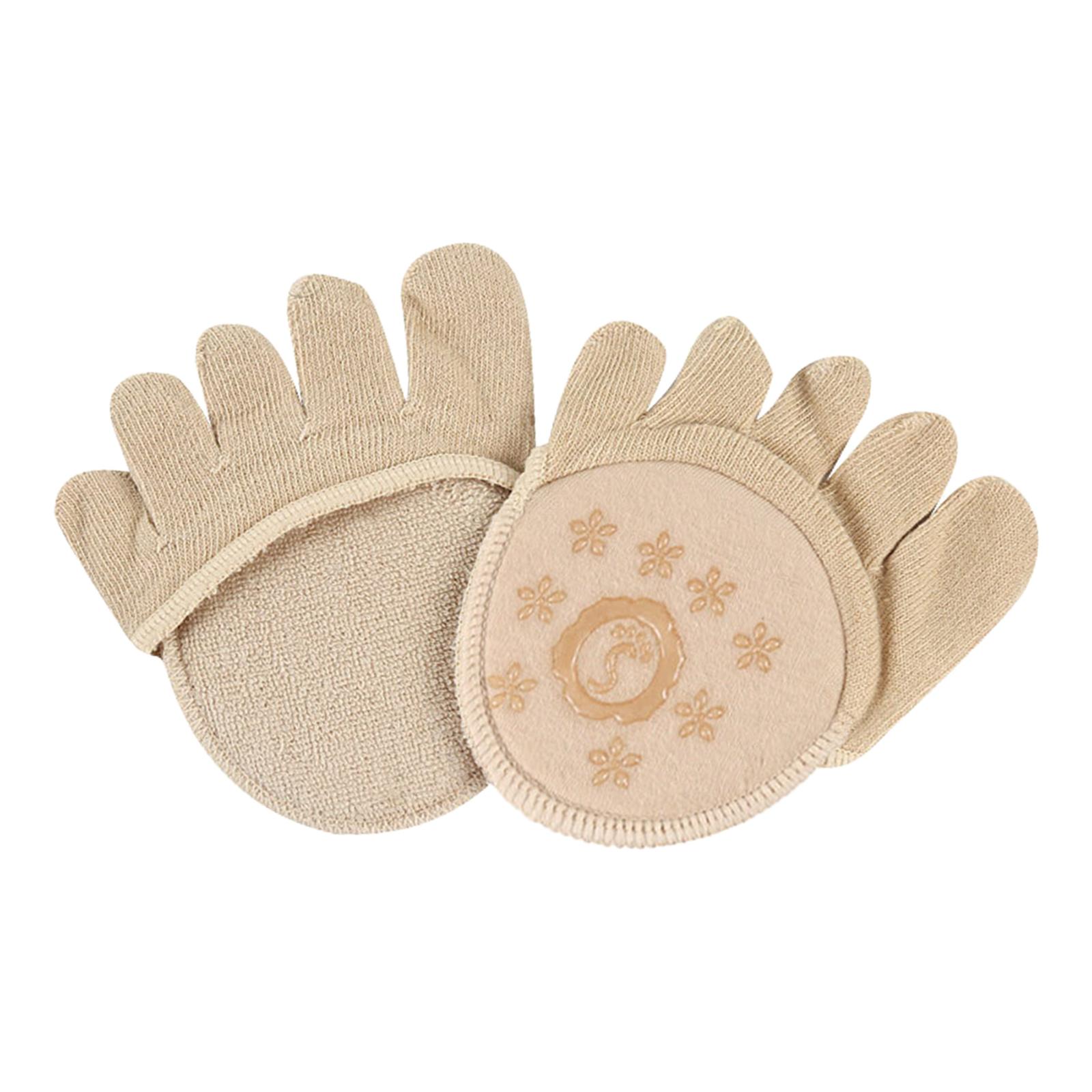 No Show-Calcetines para dedos separados, cubierta separada de silicona, para el antepié, forro de cinco dedos, para botas, mocasines: Beige full Toe