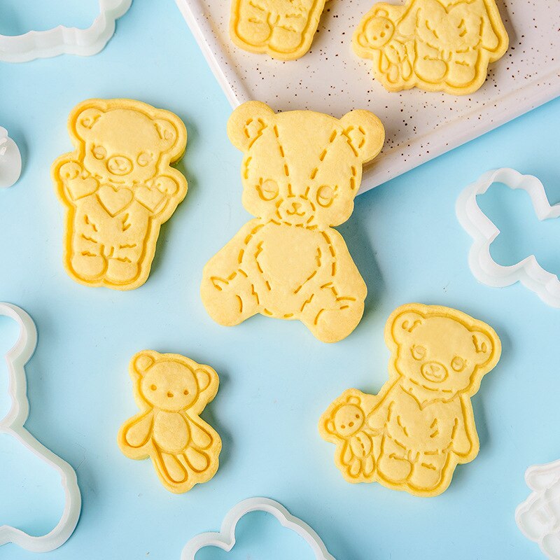 Diy Beer Cookie Cutter Baby Verjaardag Cake Cookie Fondant Stempel Wieg Cake Embosser Stempel Cake Decor Gereedschap Voor Baby Shower