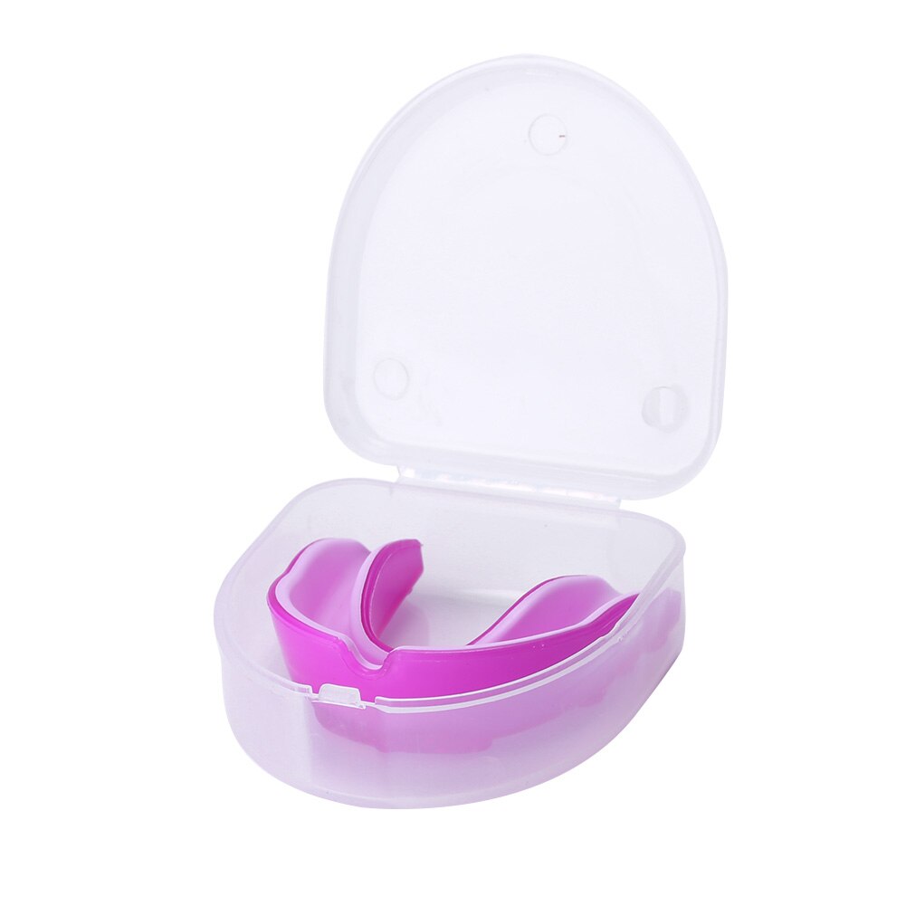 Teeth Protector Night Guard Mouth Trays Adult Sport Oral Mouth Guard Safety Soft Teeth Brace Protector Boxing Mouthguard: Purple