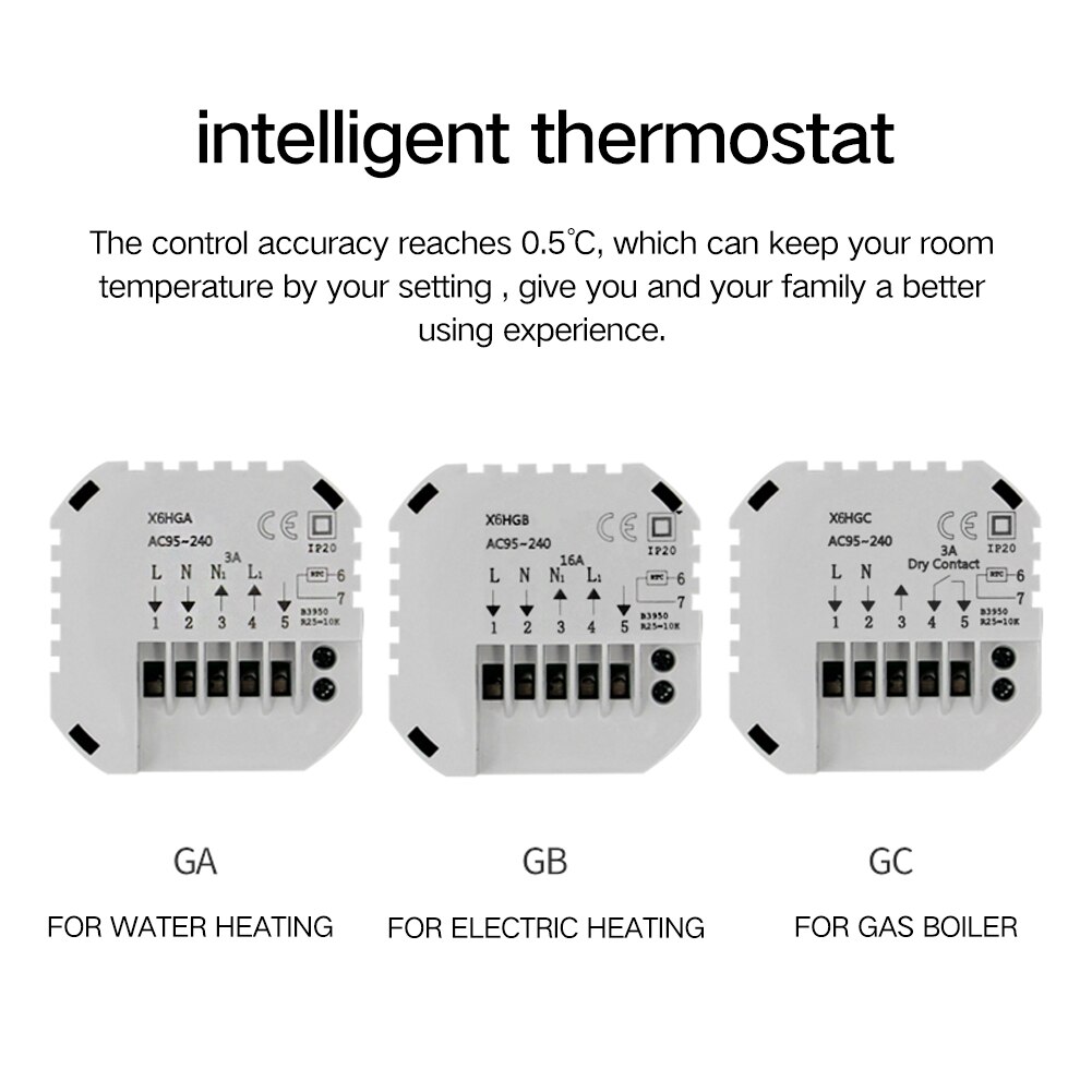 Intelligente Temperatuurregelaar Thermostaat Push Button Type Temperatuurregeling Schakelaar Temperatuurregeling Tool Ga/Gb/Gc