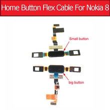 Vingerafdruk Sensor Home Button Flex Kabel Voor Nokia 8 TA1012 5.3 "Menu Touch Terugkeer toetsenborden Flex Kabel Vervanging onderdelen