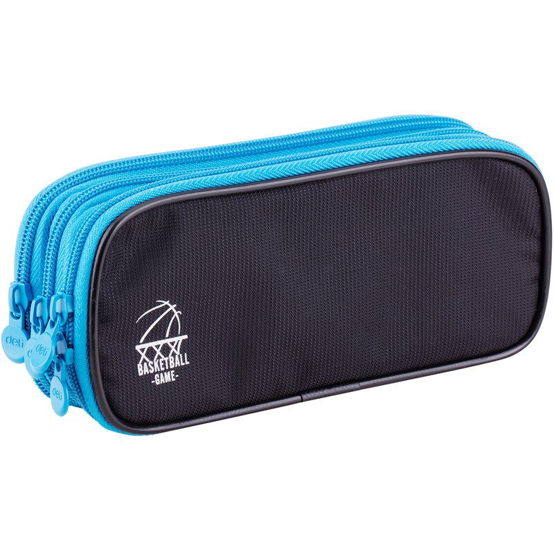 Mode 3 Layer Grote Capaciteit Etui Kinderen Student Potlood Tas Kantoor Schoolbenodigdheden Kinderen Briefpapier: Blauw