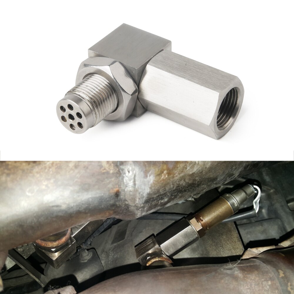 Universal O2 Oxygen Sensor Extender 90 Degree or 45 Degree 02 Bung Extension Catalytic Converter O2 Oxygen Sensor Spacer