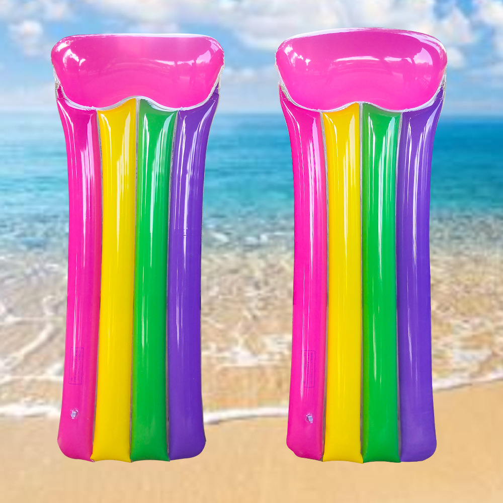 Rainbow Inflatable Pool Float Swimming Ring Inflat Mattress Floating Row Swimming Circle Beach Pool Party