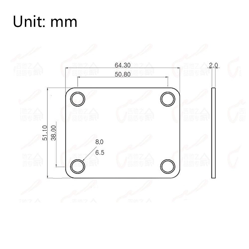 Alloy Neck Plate with 4 Screws Replacement Part for Electric Guitar Bass