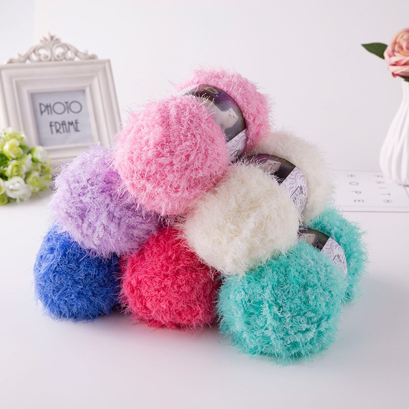 400g/ parti imiteret pels minkgarn langt hår mohair plysgarn til håndstrik uld hækling ekstra blød gør-det-selv kashmir tørklædetråd baby