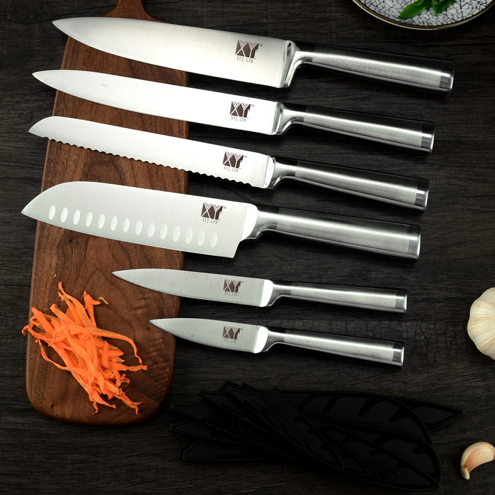 XYj Japanischen Küche Messer einstellen Edelstahl Ultra Scharfe Klinge Kochmesser Bausatz Sushi Sashimi Gemüse Brot Obst Fleisch Messer