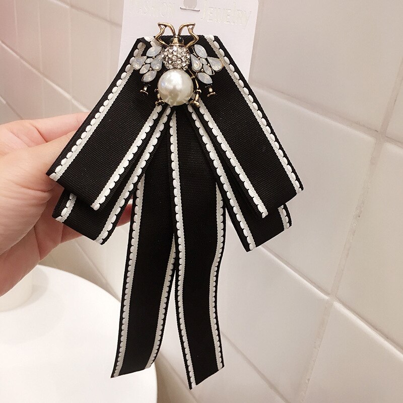 I-remiel – Broche en velours rouge, nœud papillon, col, broches, chemisier, vêtements pour femmes, accessoires, bijoux à la: 17