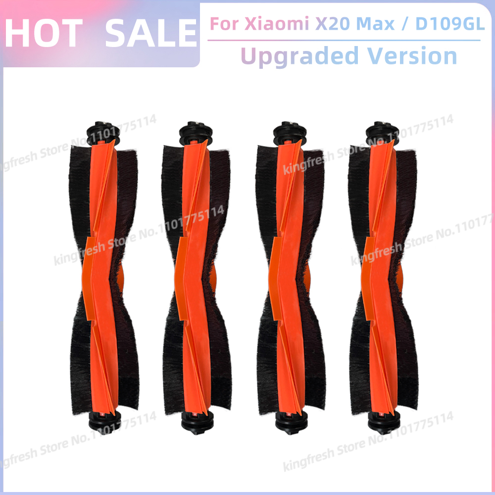 Compatível com ( Xiaomi Robot Vacuum X20 Max / D109GL, Xiaomi Robot Vacuum X20 Pro / D102GL ) Peças Rolo Principal Escova Lateral Filtro Hepa Pano de Esfregão Saco de Poeira Acessórios: MULTI