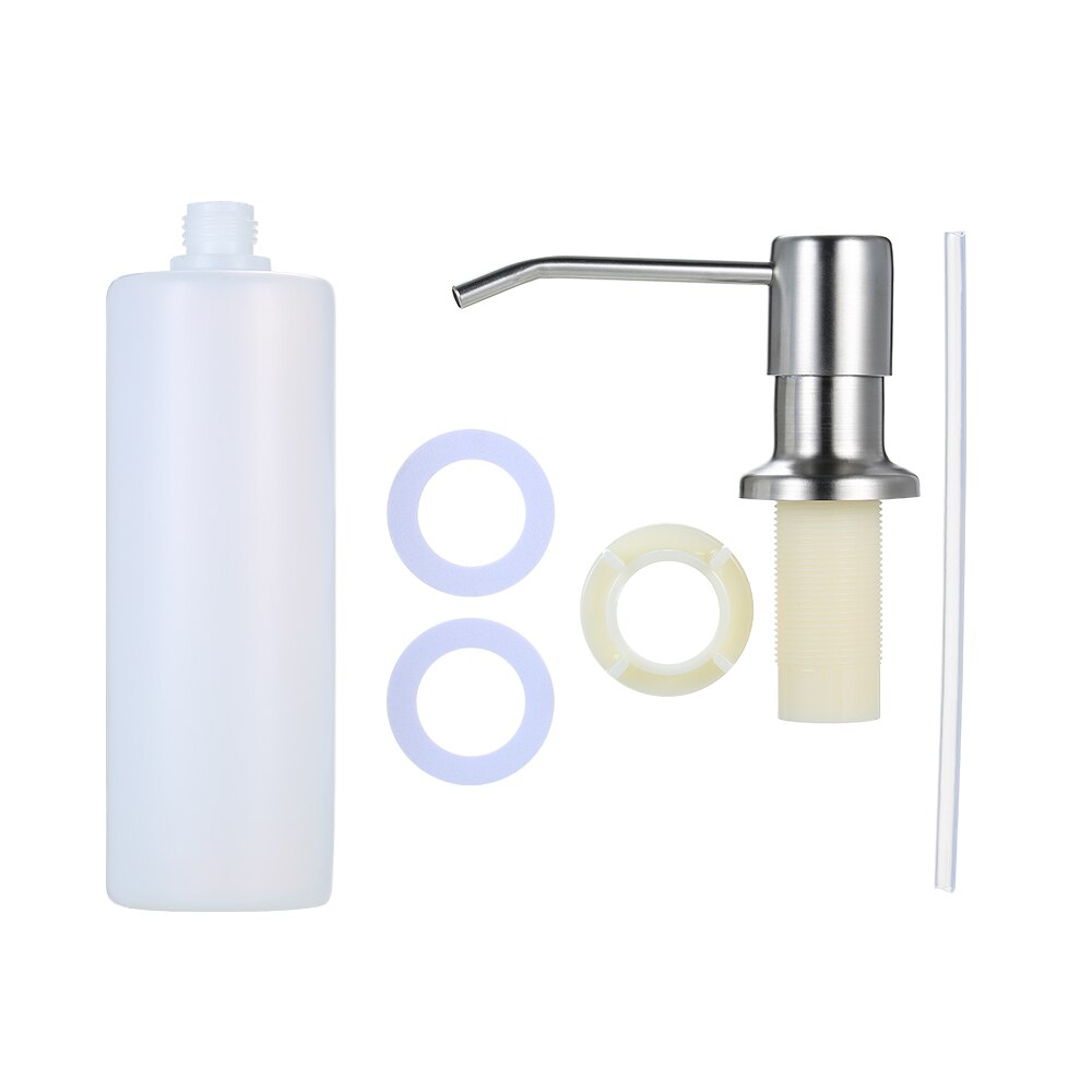 Kitchen Sink Soap Dispenser Detergent Liquid Soap Lotion Dispensers Stainless Steel Head+ ABS Dispenser