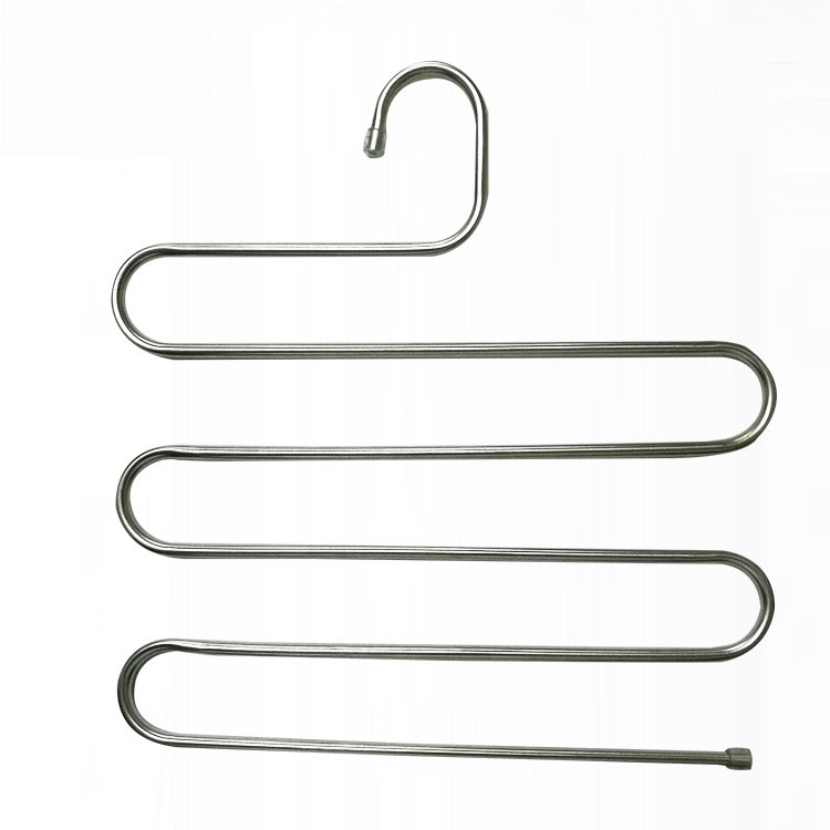 5 Lagen Rvs Kleerhangers S Vorm Broek Opslag Hangers Kleren Opslag Rack Multilayer Opslag Doek Hanger: Default Title
