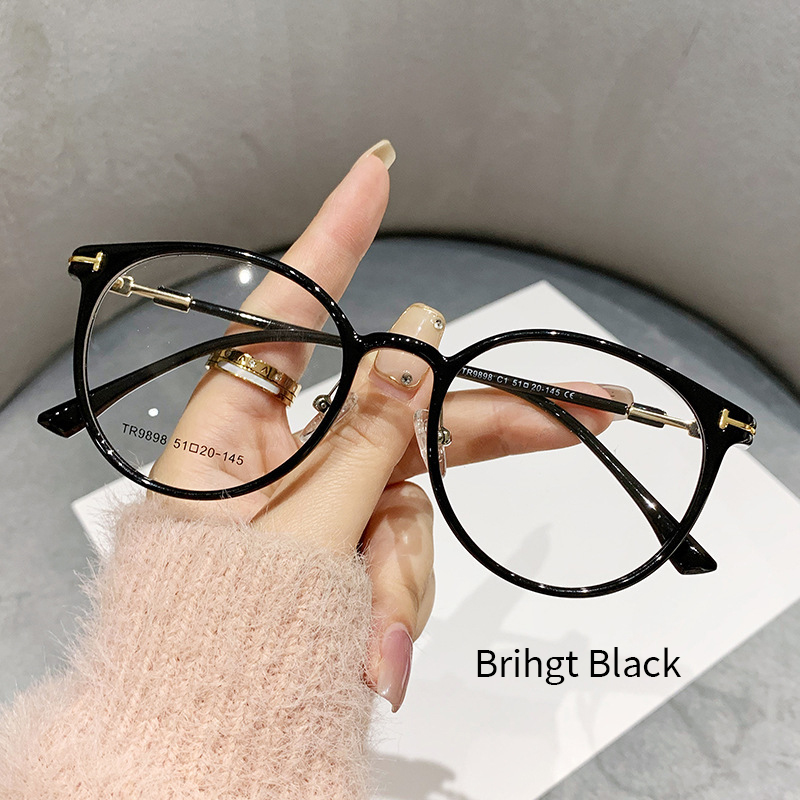 MOMOJA Men's Retro Round Glasses Frame Ultra-Light TR90 Alloy Optical Prescription Women's Eyeglasses Frames TR9898: green