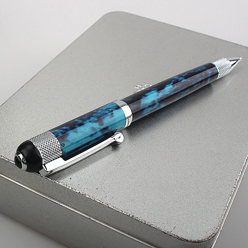 Bolígrafo giratorio de Metal de , bolígrafos de tinta negra de 0,7 MM, Caneta de negocios, escritura suave para suministros escolares de oficina