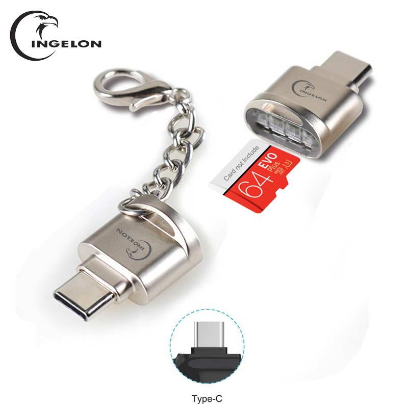 Ingelon Micro SD Card Reader Metal OTG Adapter USB type c tf card adapter usb3.1 usb c type adapter Microsd Card Reader