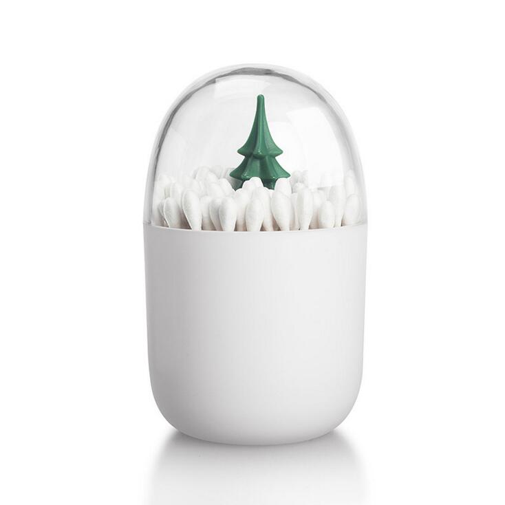 Hometree 1pc bord dekorere gennemsigtig plante/dyr tandstikker opbevaringsbokse vatpinde boks støv tandstikker boks opbevaring tank  h105: H105 fyrretræ udsigt