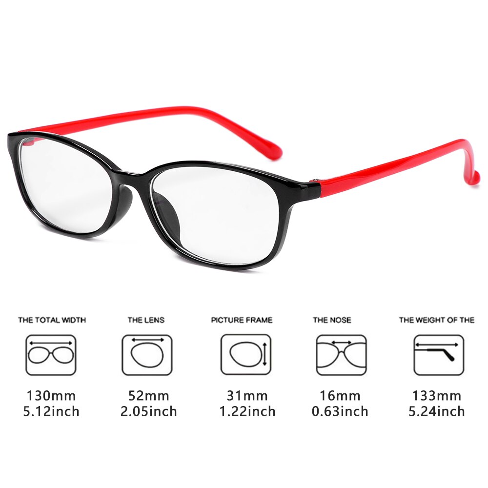 Kids Eyeglasses Blue Light Blocking Glasses Boy Girl Square Frame Computer Eyeglasses Clear Lens Optical Anti Radiation Glasses