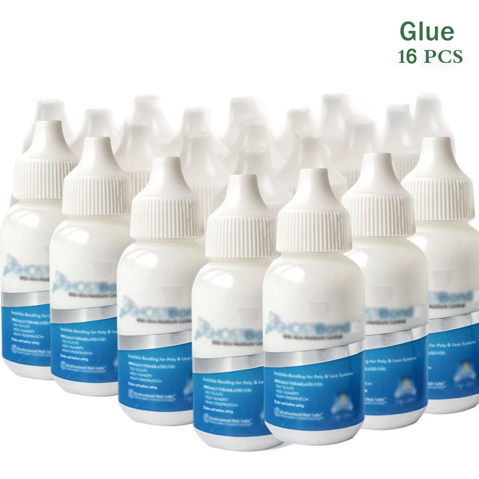 10PC Waterproof Glue For Hair Wig Glue For Lace Front Wig/Toupee/Closure/Hair Extension And Remover Super Bonding Adhesive Glue: WHITE