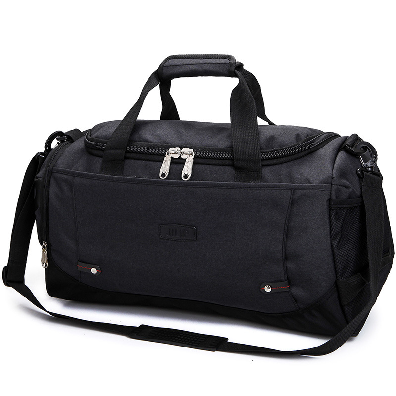 Scione Mannen Reistas Grote Capaciteit Handbagage Reizen Plunjezakken Nylon Weekend Tassen Vrouwen Multifunctionele Reistassen: Black