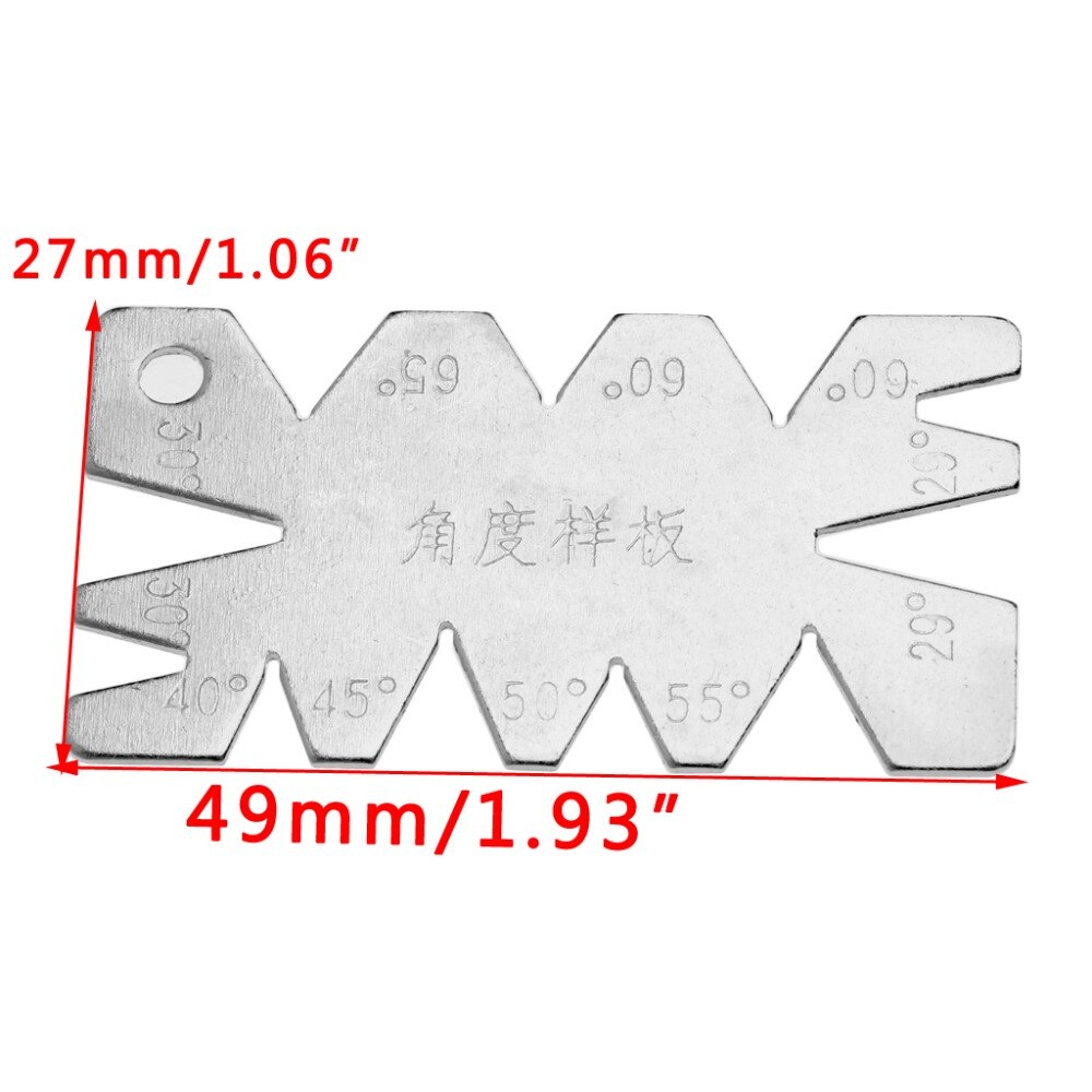 Screw Thread Cutting Angle Gage Gauge Measuring Model Tool Stainless Steel Measture Tools