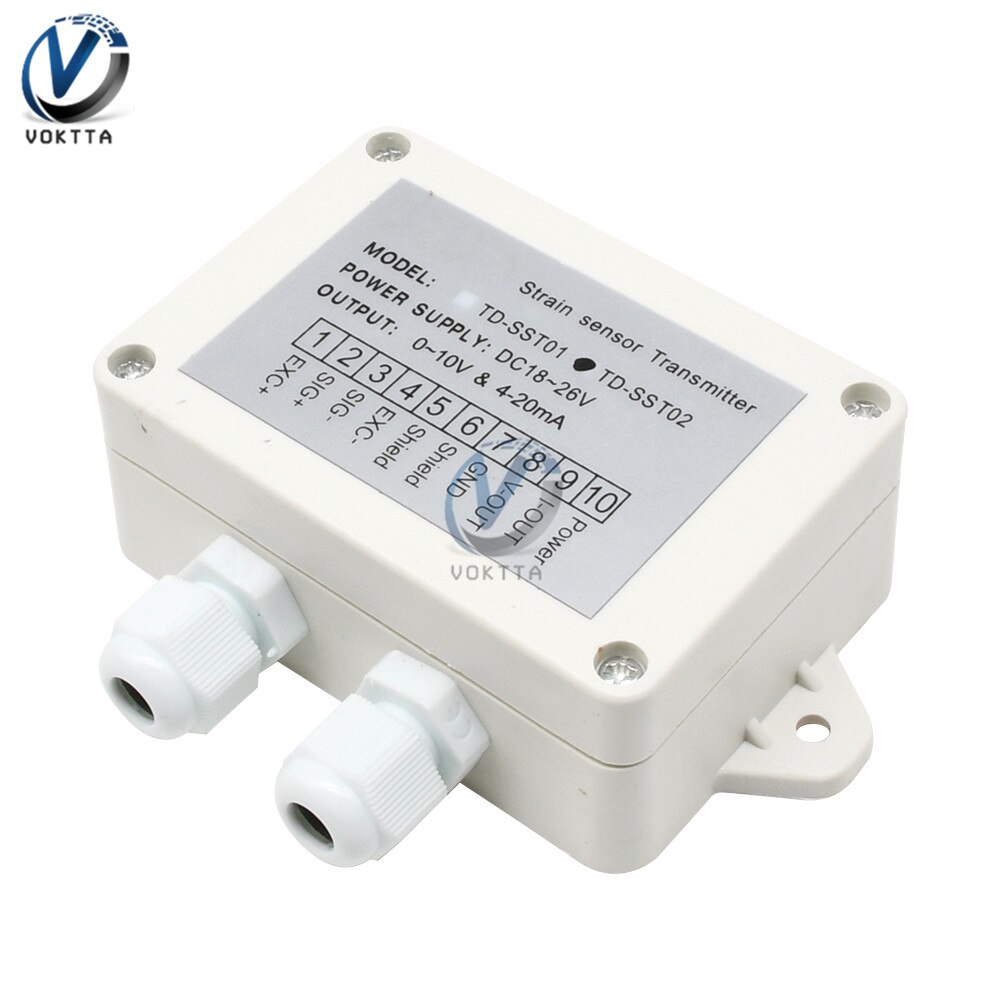 Load Cell Sensor Amplifier Transmitter Strain Gauge Sensor Weighing Transmitter Amplifier 0-5V(10V) 4-20mA Power Supply DC18-26V