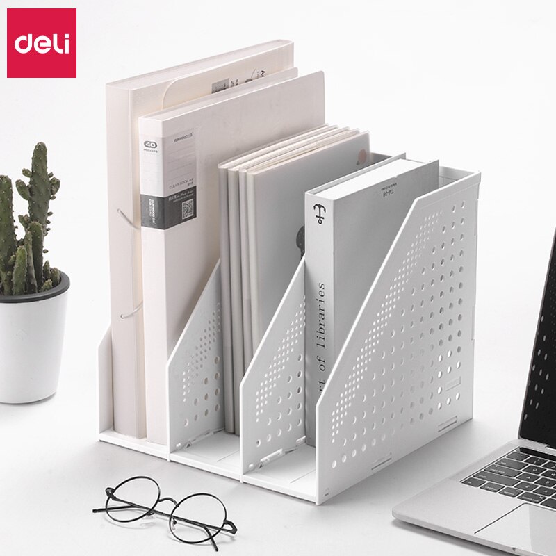 Folding File Box Book Stand Box Desk Scaling Desktop Vertical Simple Book Shelf Triple Document Shelf Book Clip shu kao simple