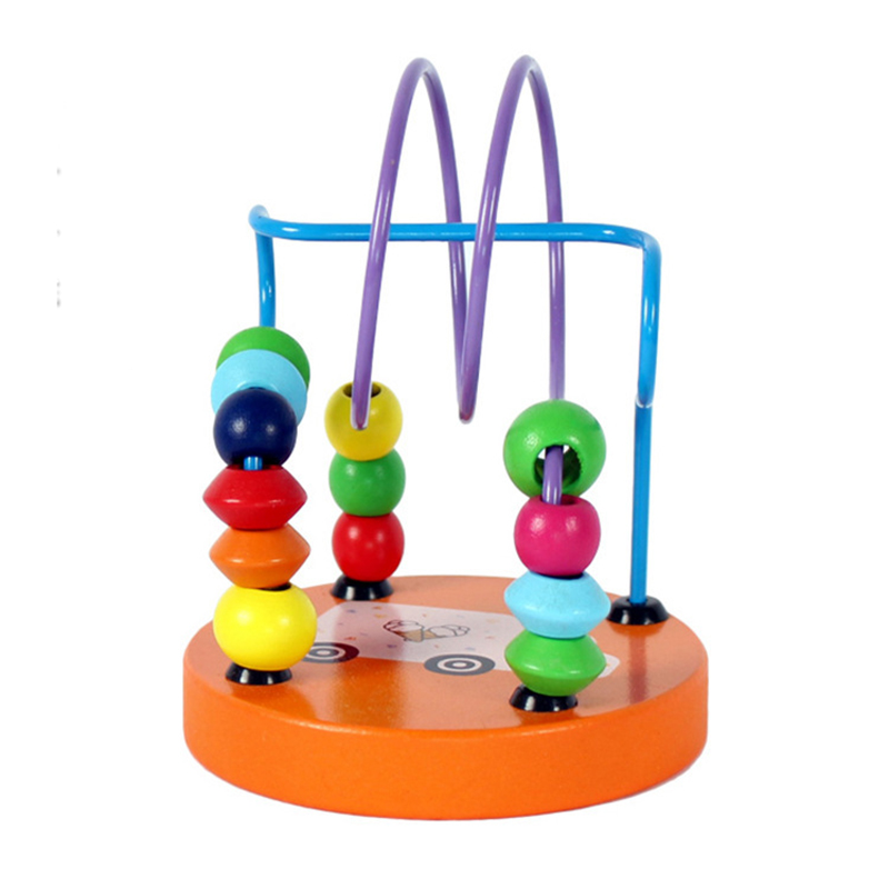 Bambini Montessori Matematica Giocattoli di Piccole Dimensioni In Legno Cerchi Bead Wire Maze Roller Coaster di Attività In Età Prescolare Bambino Apprendimento Giocattolo Educativo: Car-TJ206C