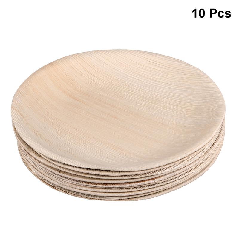 10 stuks wegwerpservies, wegwerpservies, dessertborden voor verjaardagen en picknicks (rond)