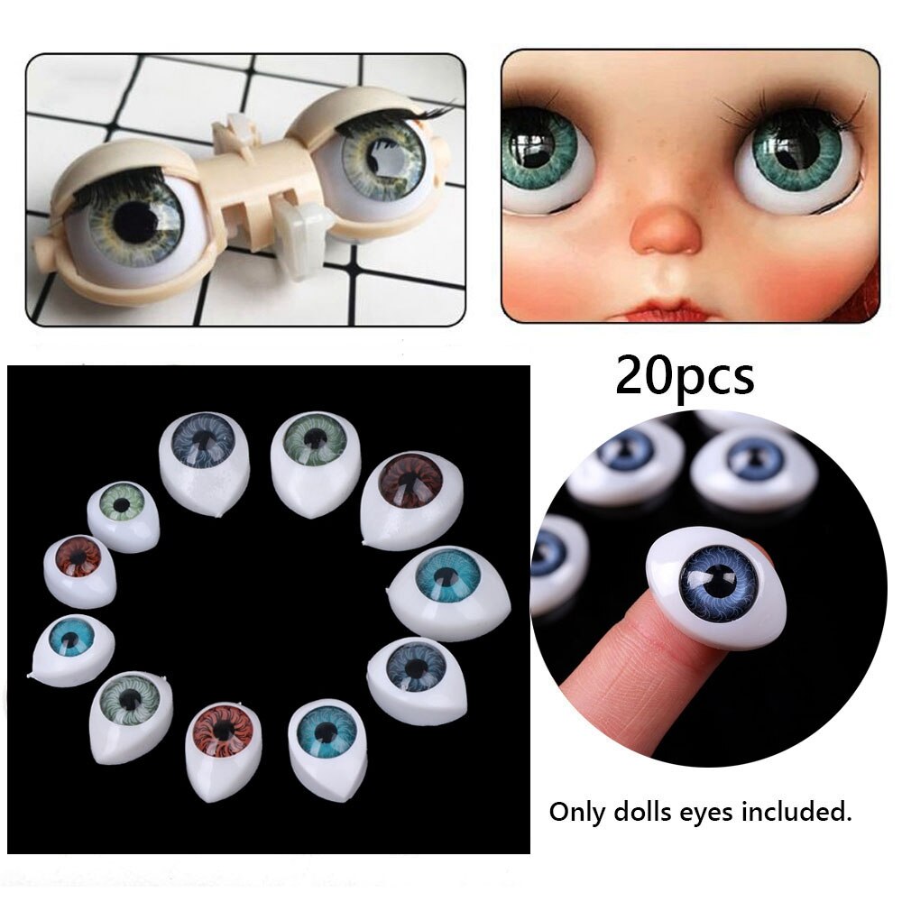 20pcs DIY Toy Eyes Doll Safety Eyes Animal Toy Puppet Making Dinosaur Eyes Wiggly Eyes Craft Accessories