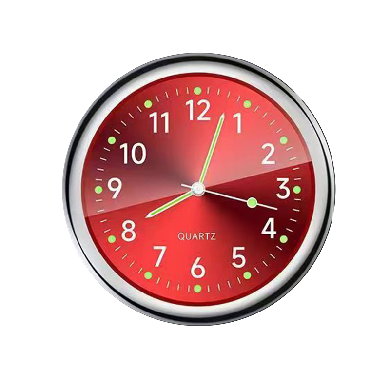 Automobil Uhr Armaturenbrett Auto Uhr Innen Dekor Tragbare Mini Uhr Dekoration Leuchtende Analog Uhr Ornamente Für Autos: Orange