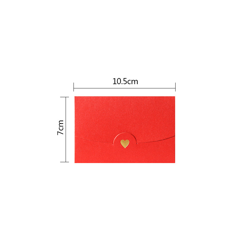50PCS Heart envelopes Love Button Envelope Kraft Paper Card Handmade String Romantic Colorful Letter 10*7CM